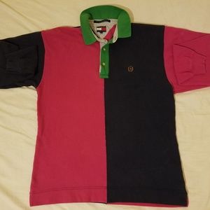 Tommy Hilfiger 90s VTG Long Sleeve Polo Shirt Sz M